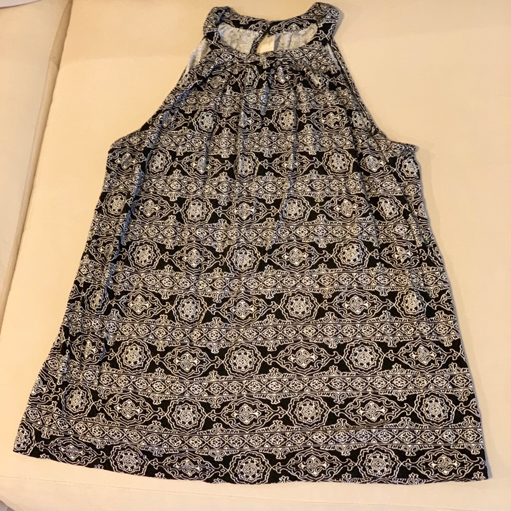 Ann Taylor LOFT mock neck soft flowy top XSP 2 4 6